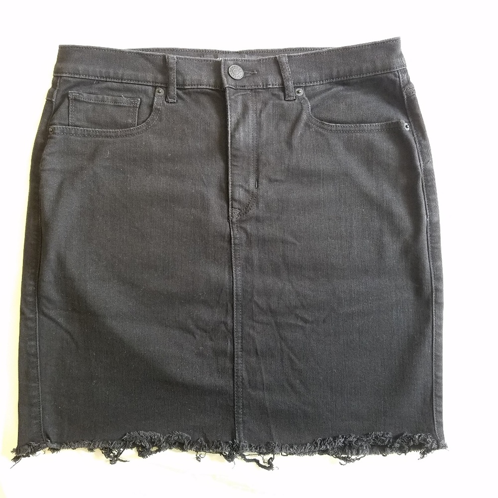 Express Size 10 black denim pencil skirt